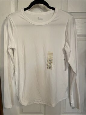 No Boundaries White Ribbed Long Sleeve Crewneck Shirt